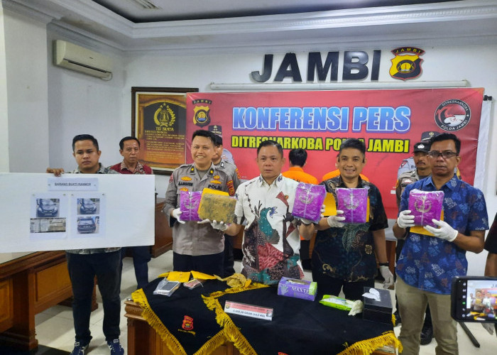 Polda Jambi Gagalkan Pengiriman 4,5 kg Sabu dari Aceh Tujuan Sumatera Selatan 