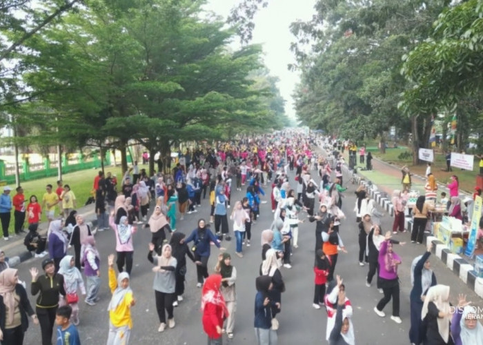 Ribuan Warga Tumpah Ruah Padati CFD Merangin, dari Senam Massal, Unjuk Gigi Atlet, hingga Job Fair