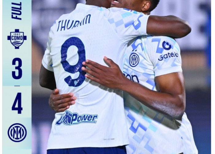 Menang Dramatis 4-3 Lawan Como 1907, Inter Milan Makin Dekat Scudetto