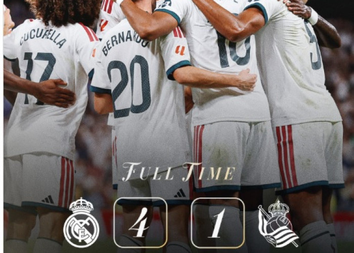 Real Madrid Puncaki Klasemen Usai Bantai Real Sociedad 4-1 di Santiago Bernabeu