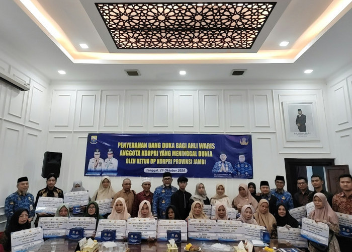 KORPRI Provinsi Jambi Salurkan Uang Duka Rp 1,93 Miliar untuk Anggota dan Pasangan ASN Sepanjang 2026