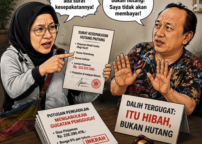 Menunggak Hutang Ratusan Juta, Pemilik Konter Service HP Youme Palembang Wajib Lunasi Sesuai Putusan Pengadila