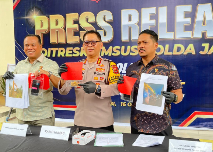 Polda Jambi Ungkapan Kasus Dugaan Tambang Emas Ilegal di Bungo