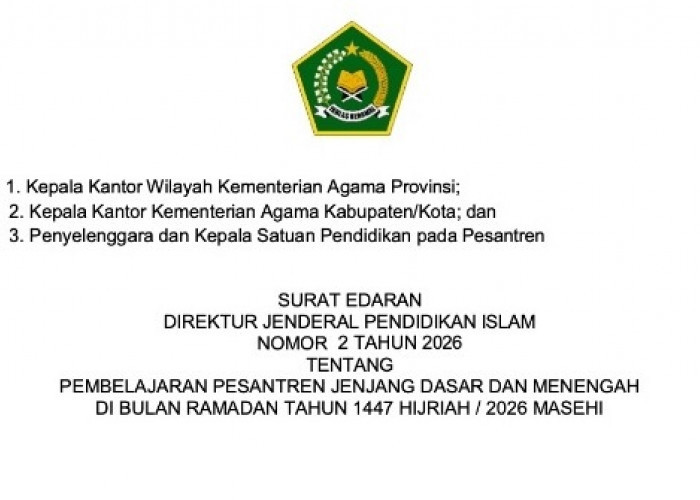 Berikut Panduan Teknis Pembelajaran Pesantren selama Ramadan 1447 H