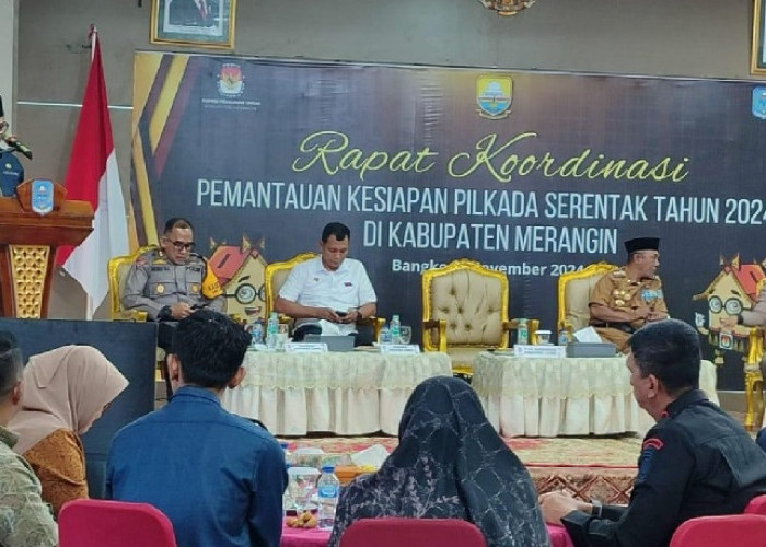  Rakor Kesiapan Pilkada Serentak 2024, Pj Bupati Merangin Dampingi Pjs Gubernur Jambi