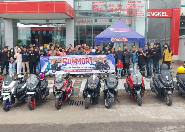 Yamaha Riders Club Jambi Ramaikan Sunmory Gabungan Dalam Rangkaian Hut Provinsi Jambi ke 66