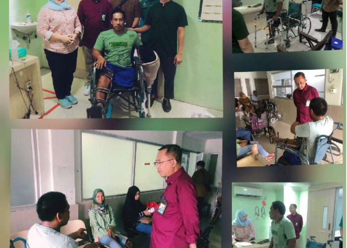 BPJS Ketenagakerjaan Dampingi Pasien RTW Mendapatkan Kaki Palsu di RS Islam Arafah
