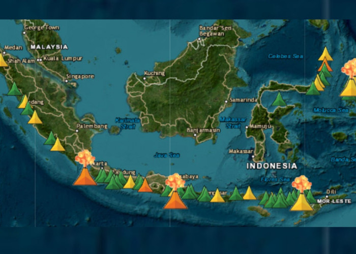 Update Daftar Gunung Api Status WASPADA di Sumatera Jawa Sulawesi NTT NTB dan Maluku