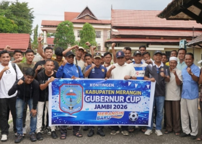 Merangin Barometer Sepakbola Jambi, Wabup A. Khafidh Lepas Kontingen Gubernur Cup 2026