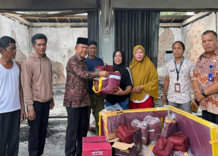 Pemkab Merangin Salurkan Bantuan untuk Korban Kebakaran Bengkel di Sungai Piul