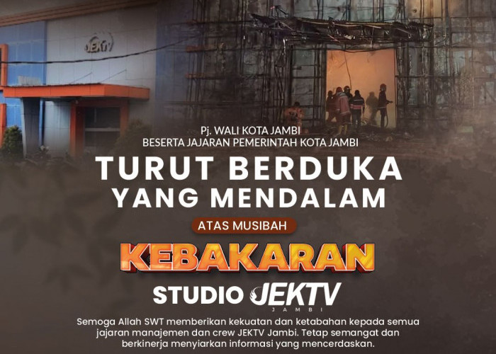 Pj Wali Kota Jambi Sampaikan Duka Mendalam Atas Peristiwa Terbakarnya Studio JEKTV