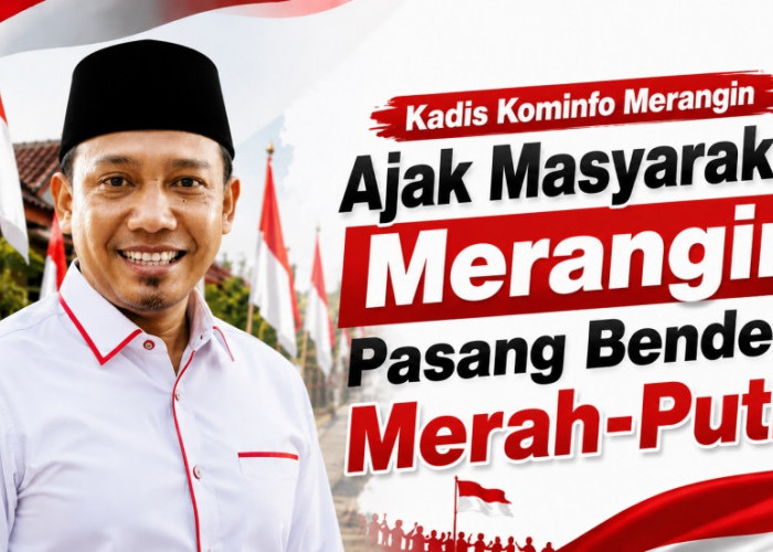 Kadis Kominfo Merangin Ajak Masyarakat Kibarkan Bendera Merah Putih Sambut HUT RI ke-81