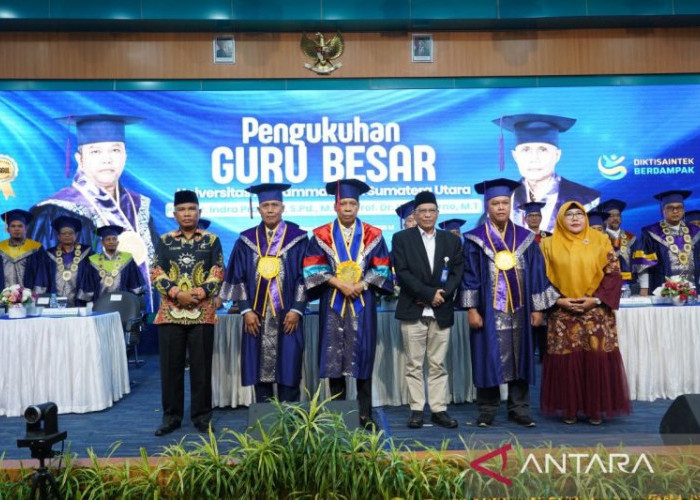 UMSU Kukuhkan Dua Guru Besar Bidang Teknik dan Pendidikan