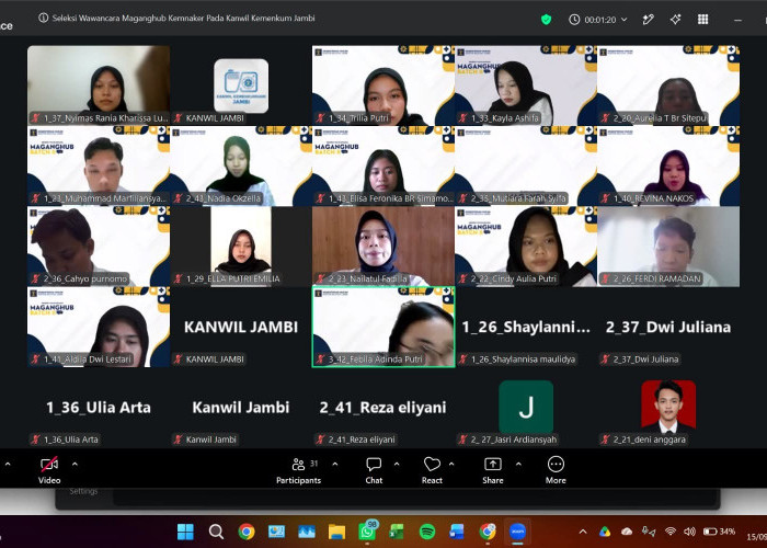 Jaring Talenta Muda Berkualitas, Kanwil Kemenkum Jambi Gelar Seleksi Wawancara MagangHub Kemnaker Batch 2