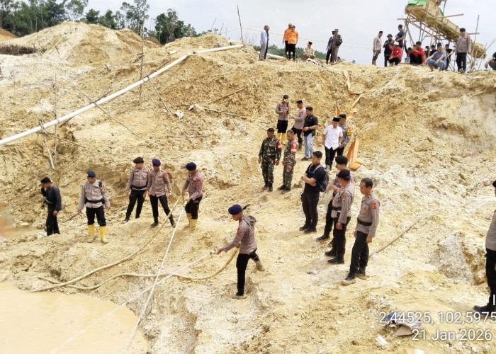 Pasca Longsor di Area PETI Sarolangun yang Menewaskan 8 Orang, Pemilik Lahan Menghilang 
