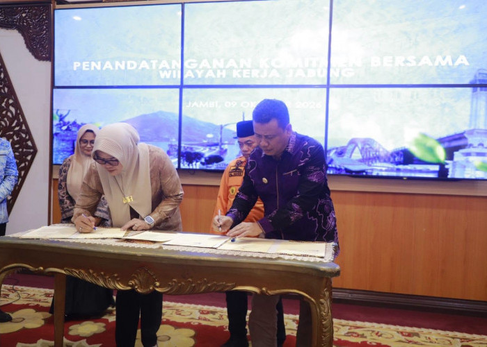 Wabup Katamso Teken Komitmen PI 7% WK Jabung, Tantangan Baru BUMD dan Dorong Kepastian Batas Wilayah