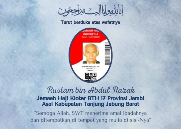 KABAR DUKA! Seorang Jemaah Haji Kloter BTH 17 Asal Kabupaten Tanjung Jabung Barat Wafat di Mina