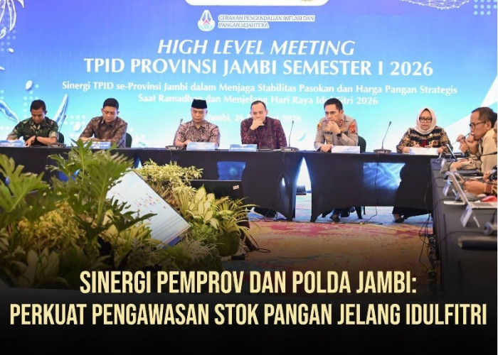 Danrem 042/Gapu Hadiri High Level Meeting TPID Provinsi Jambi 2026