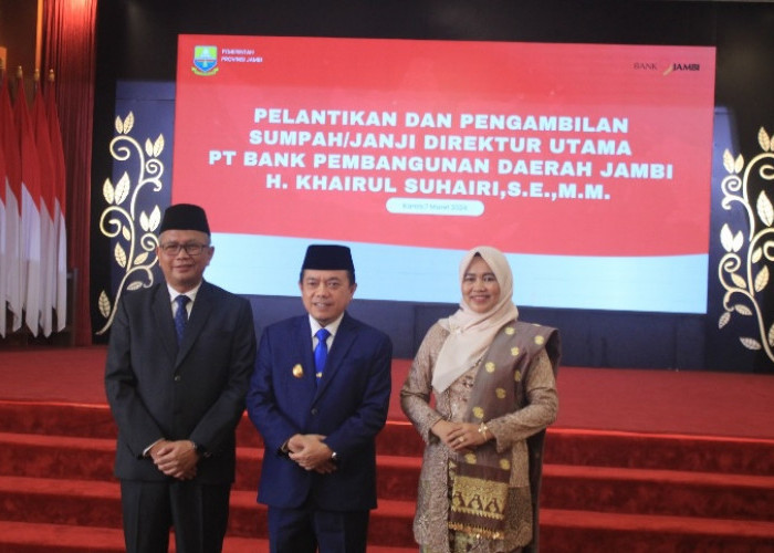 RESMI! H. Khairul Suhairi Jabat Dirut Bank Jambi 