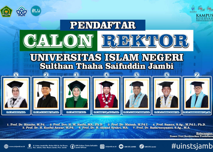 Pendaftaran Resmi ditutup, Ini 7 Nama Calon Bakal Rektor UIN STS Jambi