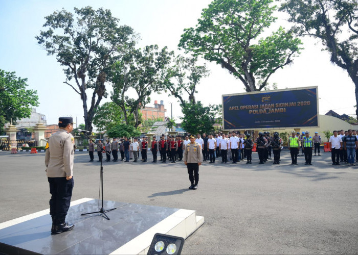 Polda Jambi Gelar Apel Operasi Jaran Siginjai 2026, Tekan Tindak Pidana Curanmor