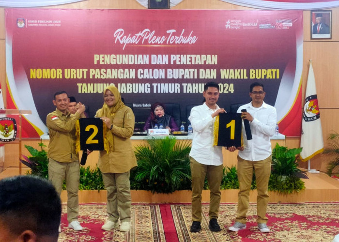 Undi Nomor Urut Cabup Tanjabtim, Laza-Aris 1 dan Dillah-MT 2