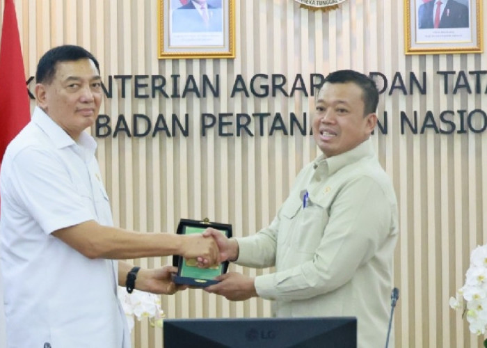 Diskusi dengan Menhan, Menteri Nusron akan Lakukan Penguatan Kerja Sama