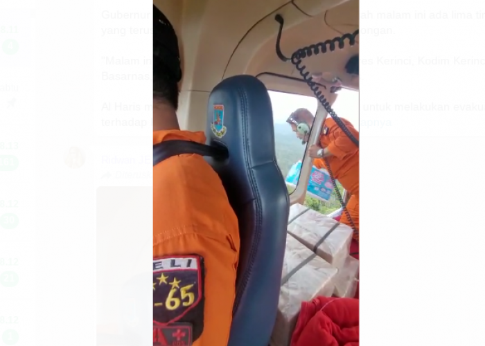 Pukul 06.50 Pagi Helikopter Polda Sumsel Langsung Turunkan Logistik di Lokasi Kecelakaan Kapolda Jambi