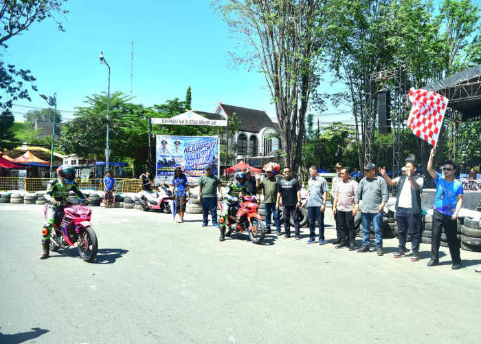 Kibarkan Bendera Start, Wawako Diza Lepas Rider Adu Cepat Meriahkan HUT Kota Jambi