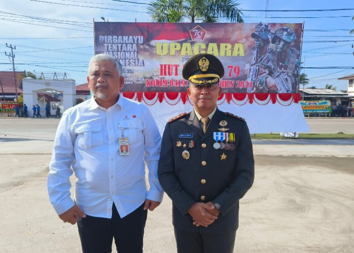 HUT TNI Ke 79, SKK Migas - PetroChina Menyerahkan Bantuan CSR Pembangunan Kantor Koramil Betara