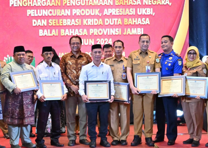 Aktif Utamakan Bahasa Negara,Perangkat Daerah Pemkot Jambi Borong Penghargaan Dari Balai Bahasa Provinsi Jambi