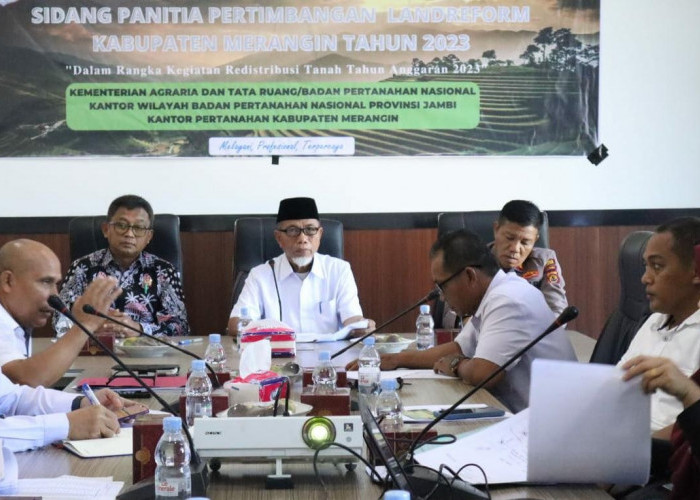 Bupati H Mashuri Pimpin Sidang Pertimbangan Landreform, Dalam Rangka Pendistribusian Tanah Tahun Anggaan 2023