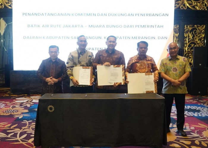 Bupati Hurmin Dukung Penerbangan Batik Air Rute Jakarta-Muara Bungo