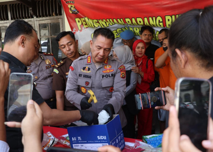 Polresta Jambi Musnahkan 2,4 Kg Sabu dan Ribuan Pil Ekstasi