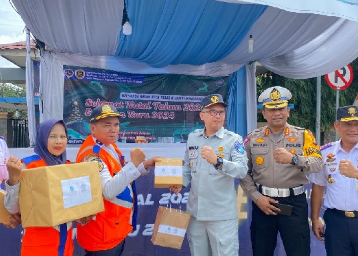 Dukung Pengamanan Nataru, PT Jasa Raharja Jambi Salurkan Logistic di Pos Pam Nataru Kota Jambi