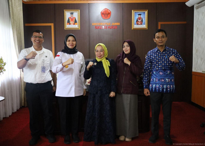 Perkuat Pembinaan dan Pengkajian Hukum, Kanwil Kemenkum Jambi Jalin Silaturahmi dengan FH UNJA