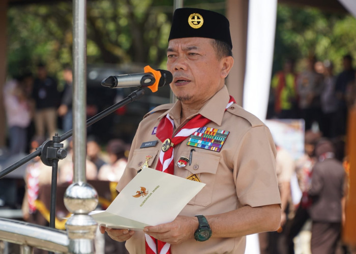 Buka Jambore Daerah Pramuka Jambi, Gubernur Al Haris: Wadah Mengasah Wawasan, Kepemimpinan & Kemandirian