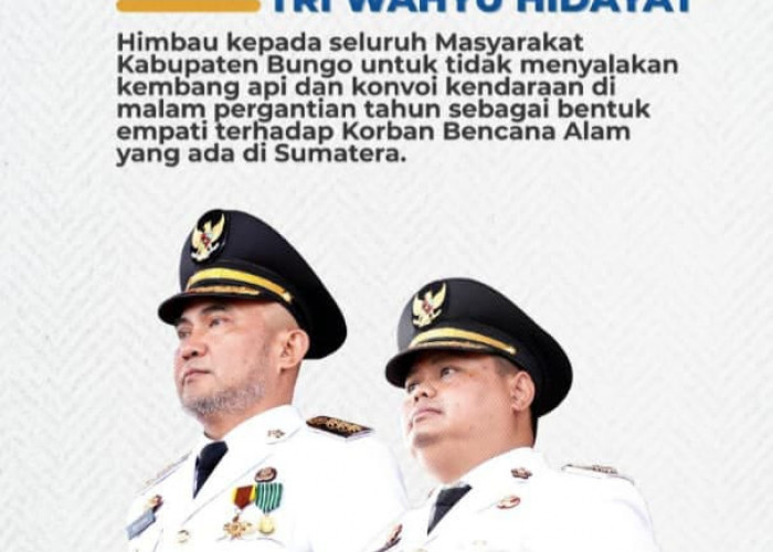 Bupati Bungo Larang Pesta Perayaan Tahun Baru 2026, Sanksi Menunggu Jika Melanggar