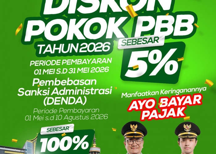 Kado Untuk Masyarakat di Hari Jadi Kota Jambi, Pemkot Jambi Kasih Diskon PBB dan Pembebasan Denda 