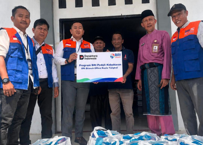 BRI BO Kualatungkal Peduli Bencana Kebakaran di Teluk Nilau
