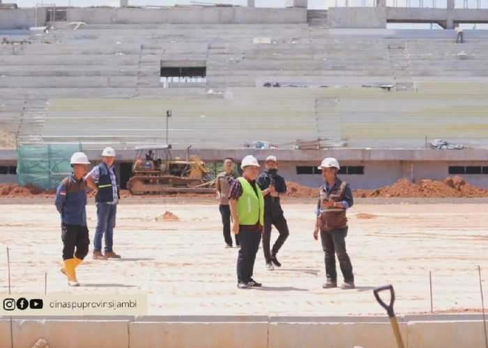 Masuk Akhir Juli 2024 : Progres Pembangunan Stadion Multiyears Pemprov 72, 65 Persen 
