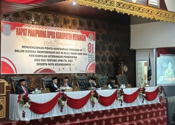 Hadiri Paripurna HUT ke-81 RI, Pemkab Merangin Simak Capaian Swasembada Pangan hingga B50