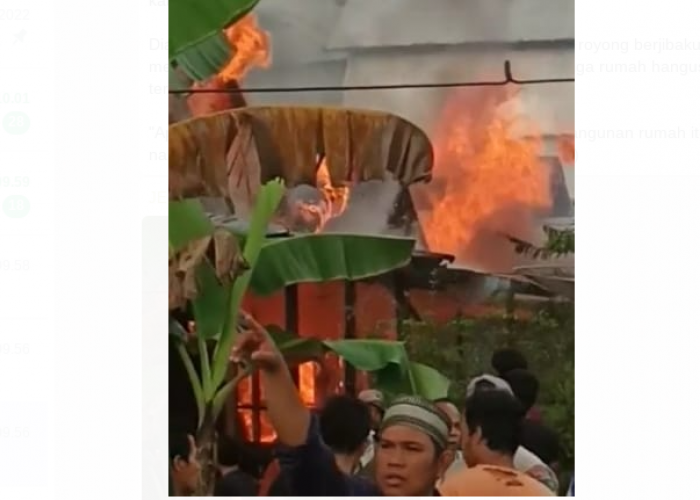 Tiga Rumah Habis Terbakar Dalam Satu Jam di Tanjab Timur