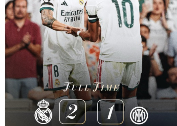 Real Madrid Amankan Tiga Poin Usai Menundukkan Inter Milan 2-1 di Liga Champions