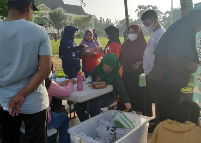 Pelayanan Kesehatan Gratis Jasa Raharja Jambi di Car Free Day Area Gubernuran Jambi