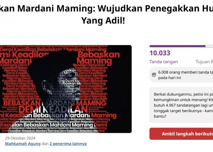 Tanda Tangan Membludak! 10.000 Orang Serukan Keadilan untuk Mardani Maming!