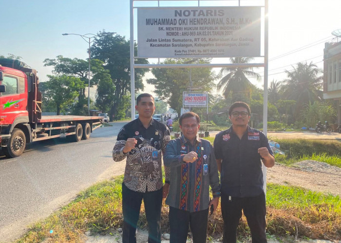 Perkuat Pembinaan dan Pengawasan, Kakanwil Kemenkum Jambi Tinjau Notaris Baru di Sarolangun