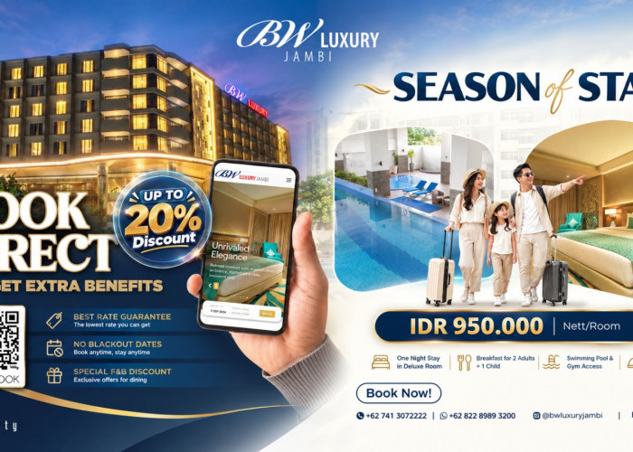 BW LUXURY JAMBI LUNCURKAN “SEASON OF STAY”  Promo Menginap Spesial dengan Harga Rp950.000 Nett