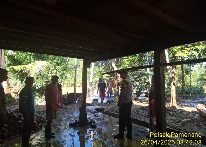 Banjir Terjang Dua Desa di Merangin, Puluhan Rumah Rusak dan Jembatan Putus