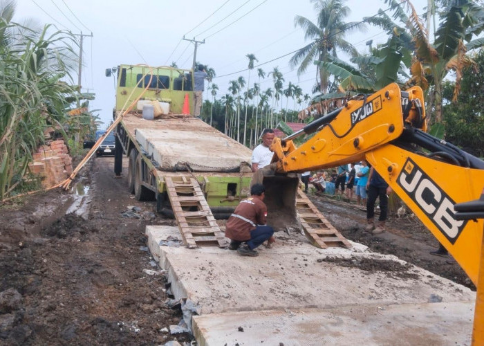 Segmen Beton Portabel Atasi Macet Jalur Siau–Lambur